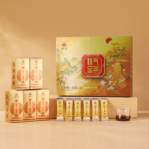 汉参体育专卖店 补气金条 红参浓缩液补气固元 人参皂苷 180克（36克x5盒）